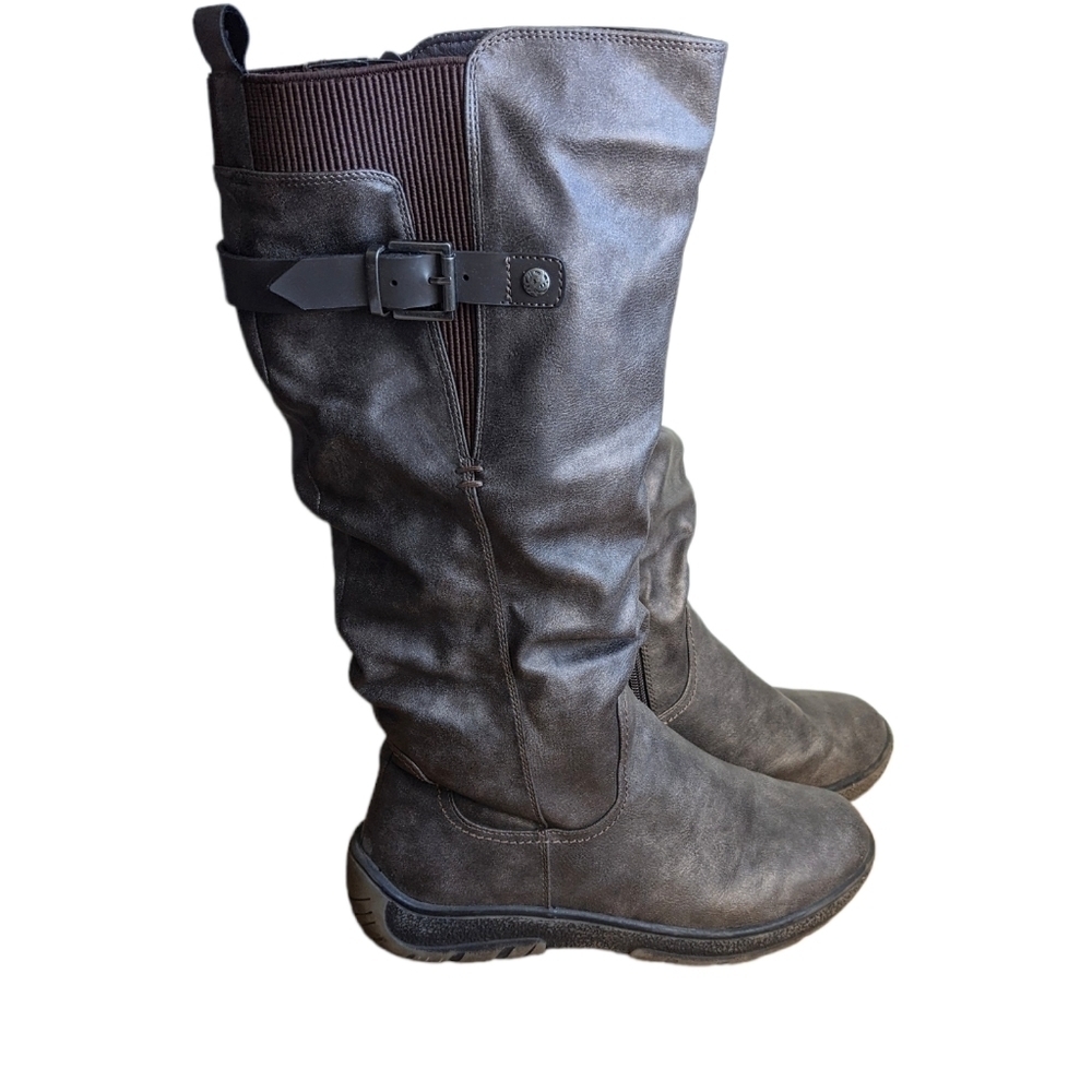 Banff Trail high cuff knee high boots grey brown size 39